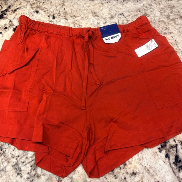 Old Navy Vibrant Red Drawstring Shorts - Picture 2 of 6